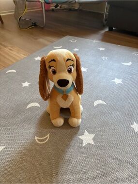 Disney lady and the tramp Plush Puppy with Blue Collar